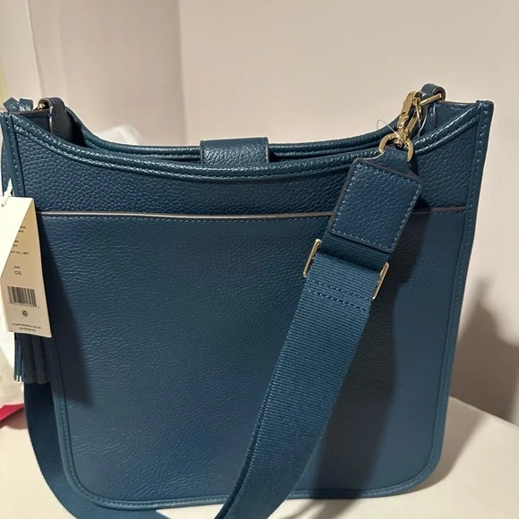 NWT Tory Burch Thea Large Shoulder Crossbody Suede and Leather Bag - Picture 4 of 4